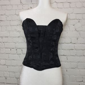 Vintage Gold Label Victoria's Secret black bustier
